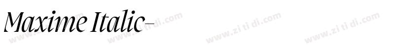 Maxime Italic字体转换
